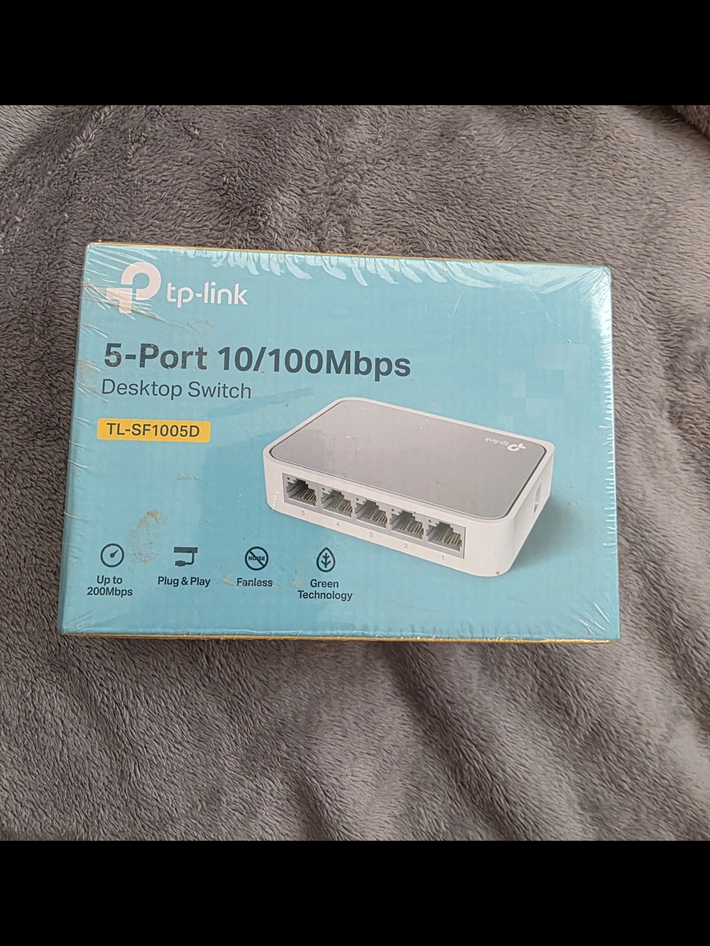 TP-Link 5-Port Ethernet Switch in Yellow Retail Box
